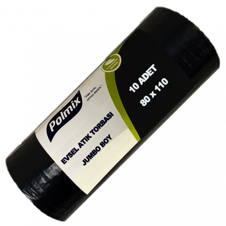 Çöp Poşeti Jumbo (80x110, 120 L, 100 µ, 800 Gr. A.H. Siyah)