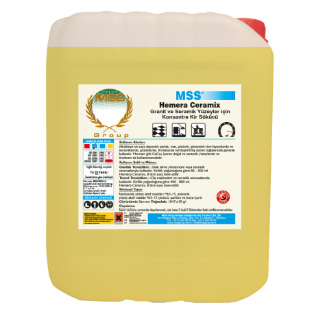 HEMERA Ceramix Granit ve Seramik Zeminler İçin Konsantre Kir Sökücü 5 L
