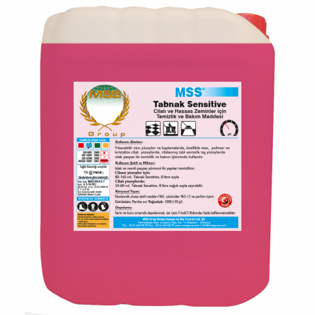 TABNAK Sensitive Cilalı ve Hassas Zeminler İçin Temizlik ve Bakım Maddesi 5 L (4,90 Kg)