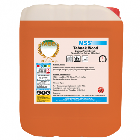 TABNAK Wood Ahşap Zeminler için Temizlik ve Bakım Maddesi 5 L (5,05 Kg)
