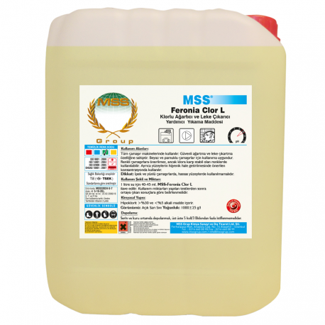 FERONİA Clor-L Klorlu Ağartıcı ve Leke Çıkarıcı Yardımcı Yıkama Maddesi (Likit) 5 L (5,95 KG)
