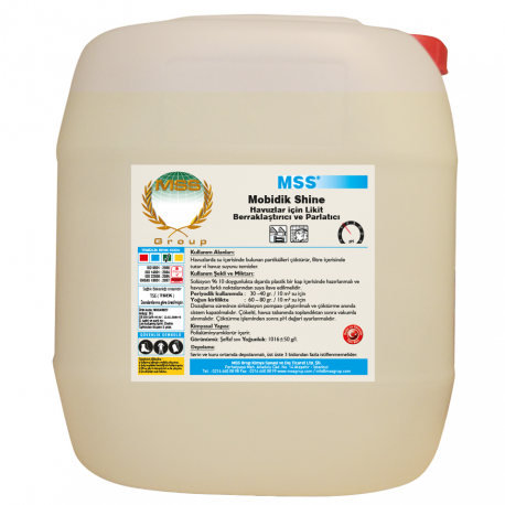 MOBİDİK Shine Liquid crystal clear, Shine for Swimming Pools 20 L (20,32 KG)